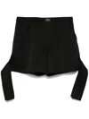 Coperni Knotted Shorts In Black
