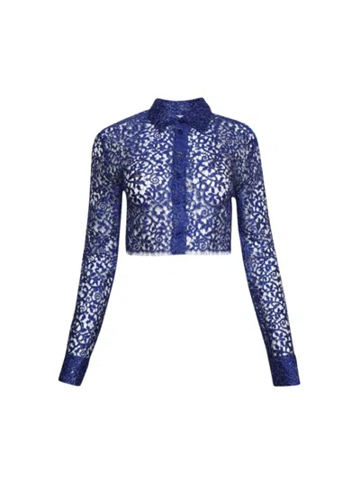 Coperni Lace Cropped Shirt