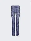 Coperni Lace Flared Trousers In Blue