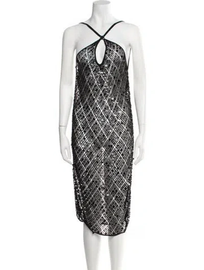 Pre-owned Coperni Lace Pattern Midi Length Dress In Multicolor