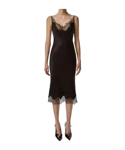 Coperni Lace Suspender Dress In Black