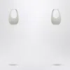 Coperni Large Silver Swipe Earrings In Silver