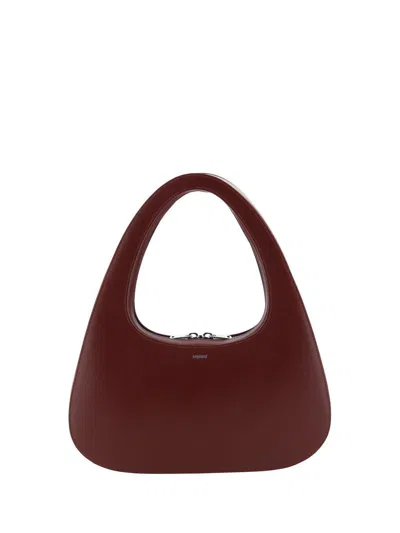 Coperni Large Baguette Swipe Bag Shoulder Bags Bordeaux In Red