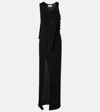 Coperni Layered Cotton-blend Jersey Maxi Dress In Black