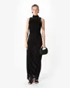 Coperni Layered Mesh Body-con Dress In Black