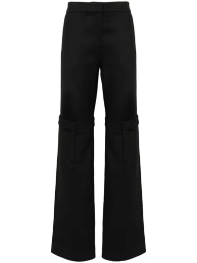 Coperni Layered Straight-leg Trousers In Black