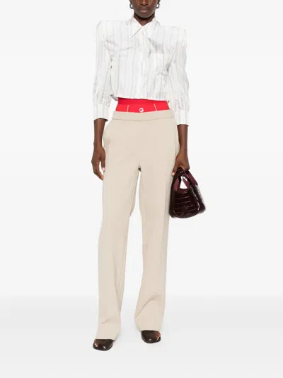 Coperni Layered Trousers In Neutral