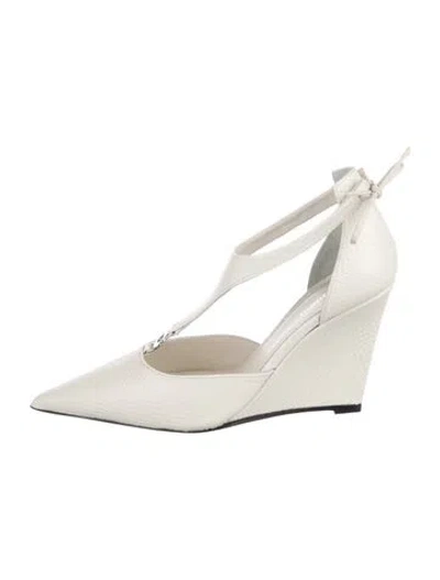 Pre-owned Coperni Leather Animal Print T-strap Pumps In Neutrals