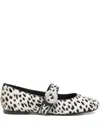 Coperni Leather Ballet Flats In Animal Print
