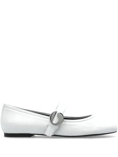 Coperni Leather Ballet Flats In White