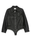 Coperni Leather Body Jacket In Black