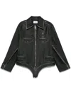 Coperni Leather Body Jacket In Black