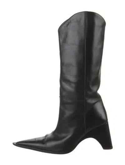 Pre-owned Coperni Leather Boots In Black