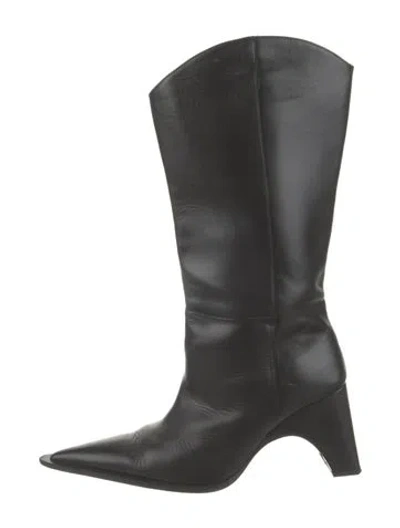 Pre-owned Coperni Leather Boots In Black