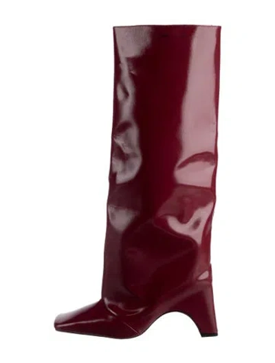 Pre-owned Coperni Leather Boots In Burgundy