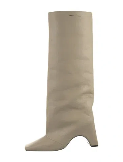 Pre-owned Coperni Leather Boots In Neutrals