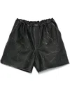 Coperni Leather Boxer Shorts In Black