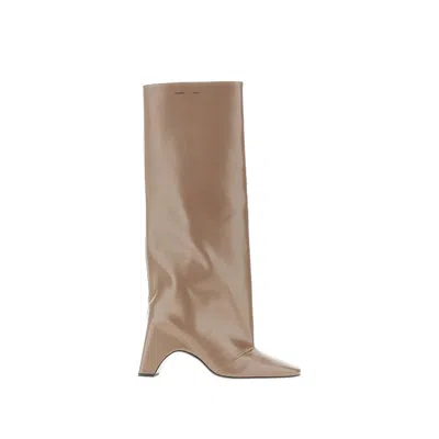 Coperni Leather 'bridge' Boots In Brown
