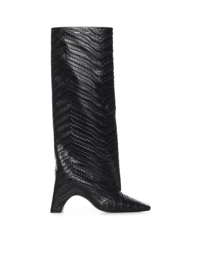 Coperni Leather Bridge Boots In Black