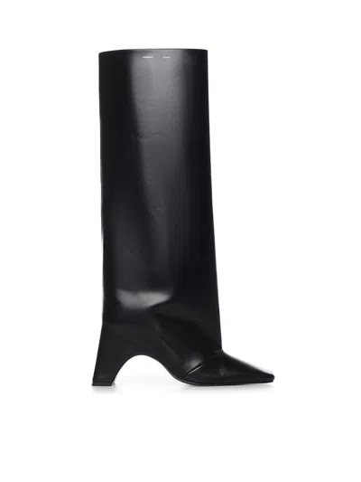 Coperni Leather Bridge Boots In Black