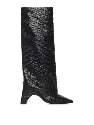 Coperni Leather Bridge Boots In Black