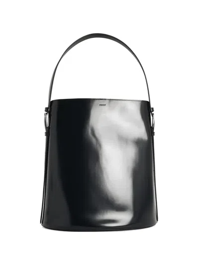 Coperni Cylindrical Ergonomic Bucket Bag In Black