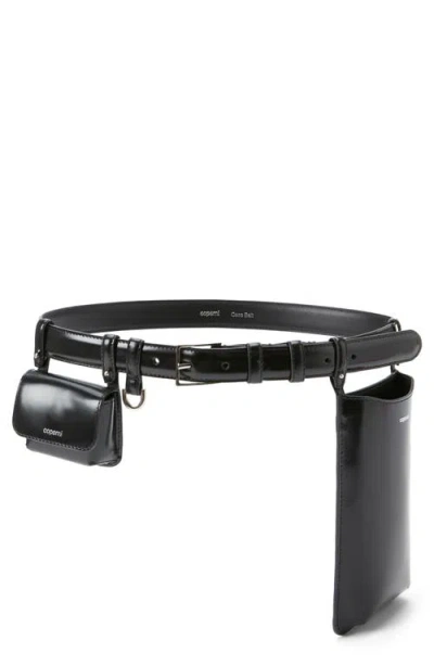 Coperni Leather Case Belt Bag In Black