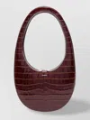 Coperni 'crocoswipe' Brown Handbag With Embossed Logo And Embossed Crocodile Effect