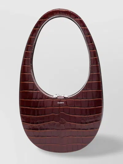 COPERNI LEATHER CROCODILE EFFECT TOP HANDLE SHOULDER BAG