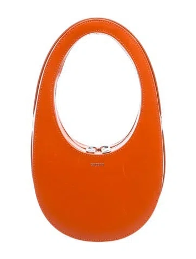 Pre-owned Coperni Leather Evening Bag In Orange