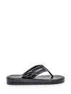 Coperni Black Quilted Flip Flops