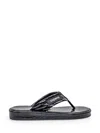 Coperni Black Quilted Flip Flops In Black