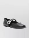 Coperni Black Ballerinas With Metallic Logo And Strap