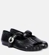 Coperni Five-finger Leather Ballet Flats In Black