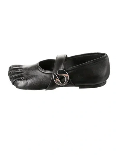 Pre-owned Coperni Leather Mary Jane Flats In Black