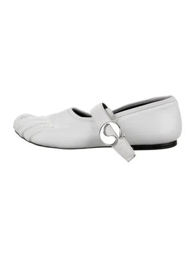 Pre-owned Coperni Leather Mary Jane Flats In White