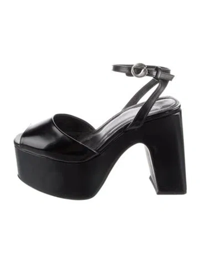 Pre-owned Coperni Leather Sandals In Black