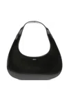 Coperni Curved Glossy Top Handle Bag In Black