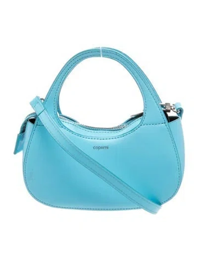Pre-owned Coperni Leather Shoulder Bag In Blue