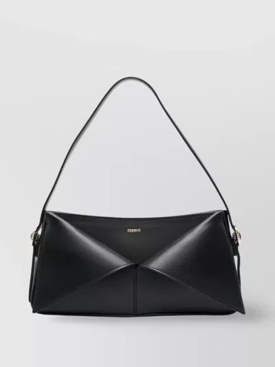 Coperni Leather Shoulder Bag Draped Panel Detail