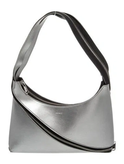 Pre-owned Coperni Leather Shoulder Bag In Gray