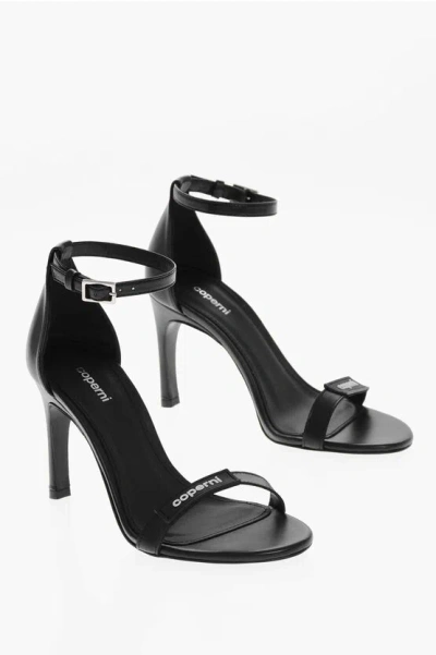 Coperni Leather Skinny Strap Sandals With Logo 9cm