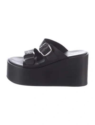 Pre-owned Coperni Leather Slides In Black