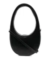 Coperni Leather Shoulder Bag With Croco Print In Negro