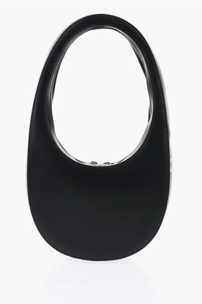 Coperni Leather Swipe Clutch With Shoulder Strap