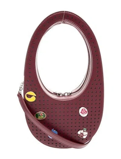 Pre-owned Coperni Leather Swipe Mini In Burgundy