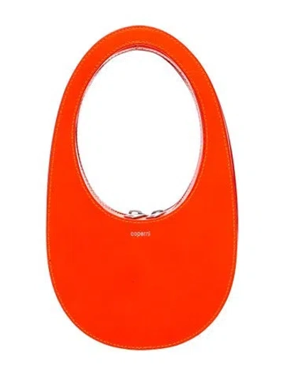 Pre-owned Coperni Leather Top Handle Bag In Orange