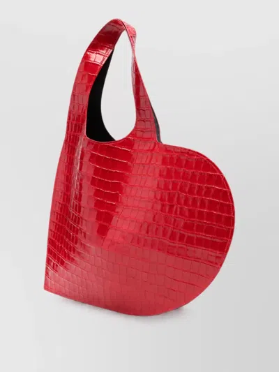 Coperni Leather Tote Bag In Red