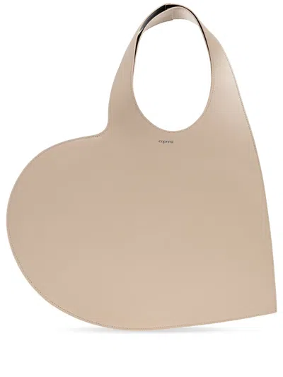 Coperni Leather Tote Bag In Neutrals