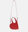 Coperni Heart-shaped Red Calfskin Tote Bag With Adjustable Handle In Red